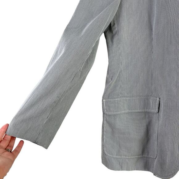 J.Crew Seersucker Clayton‎ Sportcoat 3-Button Blazer Jacket 100% Cotton, Large - Picture 6 of 12